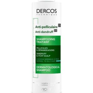 VICHY Shampoo Dercos Technique Anti Dandruff Dermatological - 200ml | فيشي شامبو ضد القشرة للشعر العادي والدهني - 200 مل