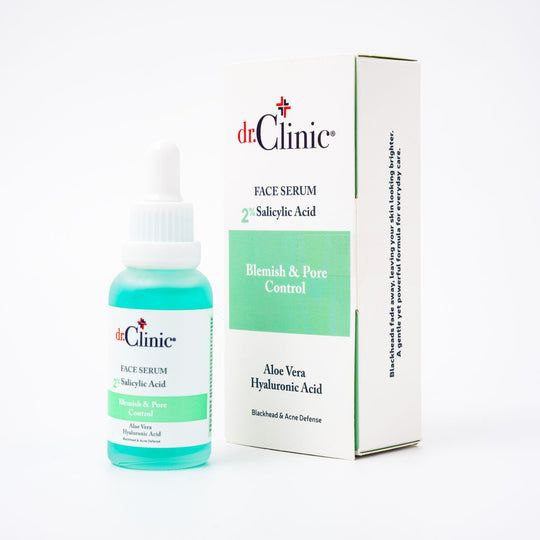 dr.Clinic Face Serum Salicylic acid Blemish & pore Control - 30ml| دكتور كلينك سيروم الساليسيلك اسيد -30 مل 2 dr.Clinic Face Serum Salicylic acid Blemish & pore Control - 30ml| دكتور كلينك سيروم الساليسيلك اسيد -30 مل