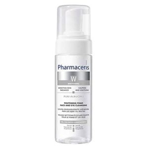 غسول وجه وعينين فارماسيريس 150 مل للتبييض pharmaceris puri albucin i whitening foam eye and face cleansing, 150 ml